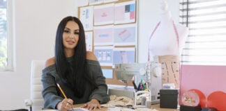 Lizeth Cuara working at a desk